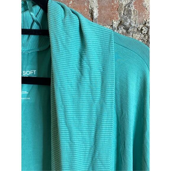 Torrid Super Soft Knit Cardigan Aqua Green Size 3X NWT - Picture 8 of 13